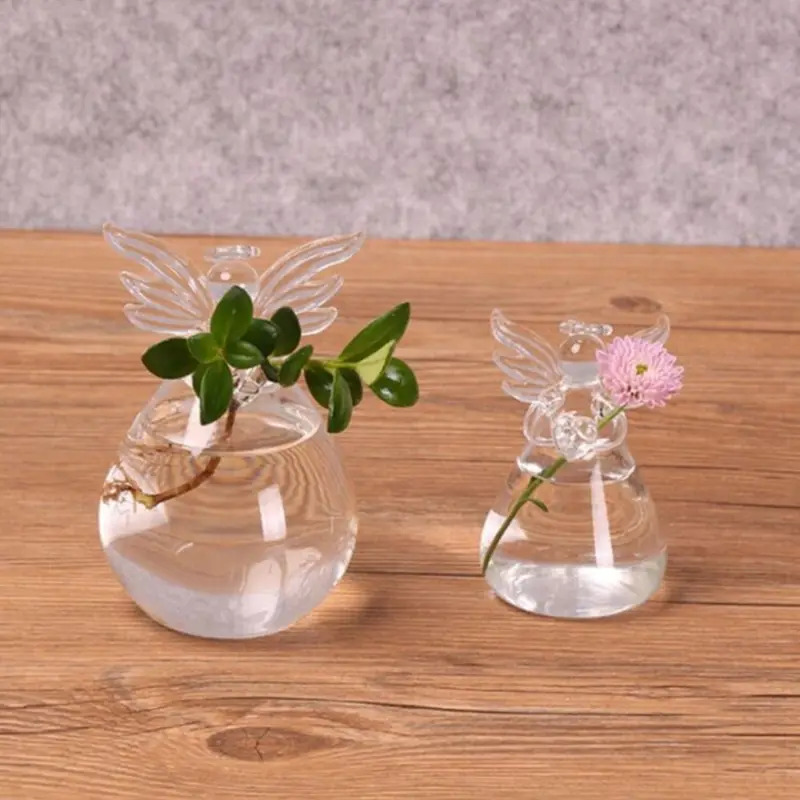 Aquarium Fish Angel - Mini acquario in vetro trasparente a