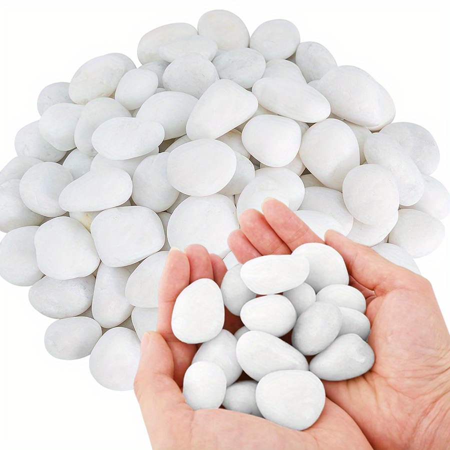 Aquarium Fish Guppy - 200/400g Bianco Alto Lucido Ciottoli Naturali