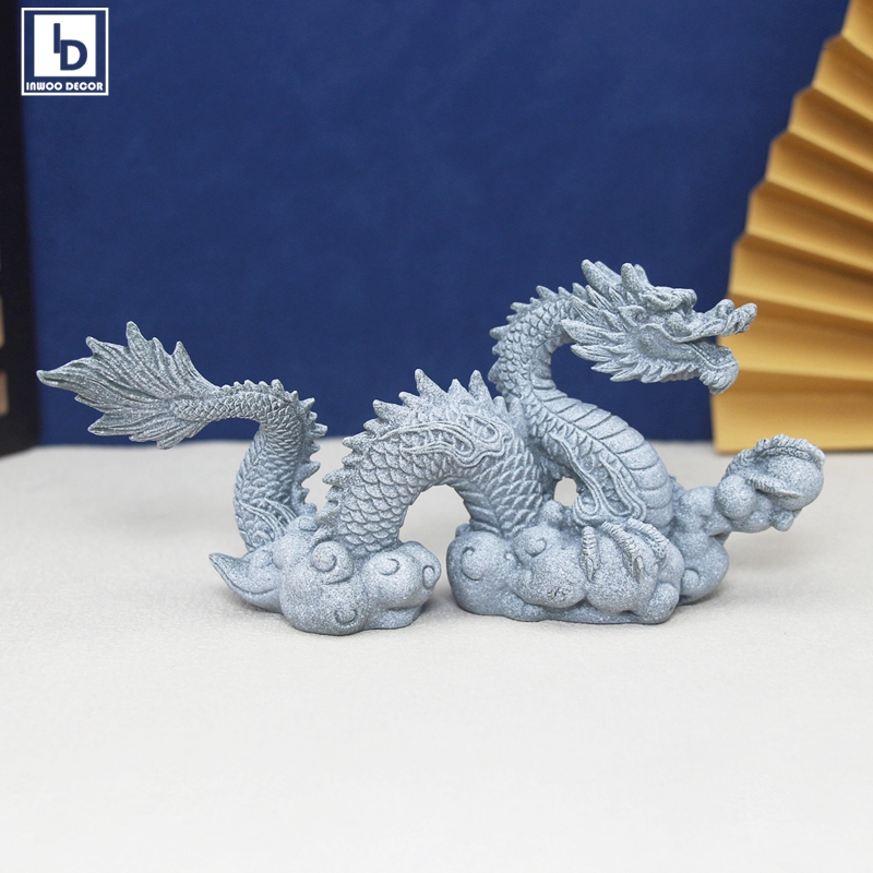 Aquarium Fish Dragon - Pietra artificiale elefante leone drago figurine